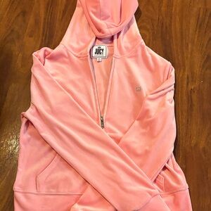 Juicy Couture Light Pink Zip-Up Hoodie and Pants Bundle (Worn Once)